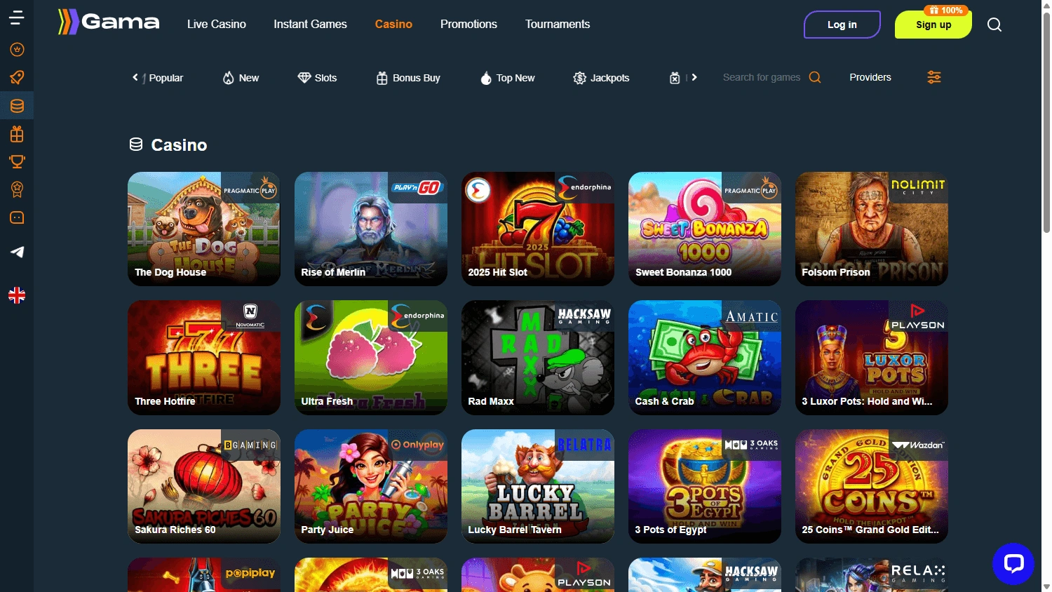 Gama Casino — Live-казино с дилерами