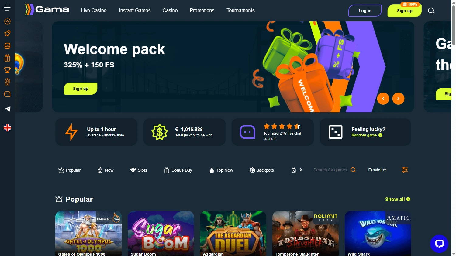 Gama Casino — каталог слотов